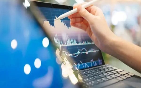 Algorithmic trading code on screen